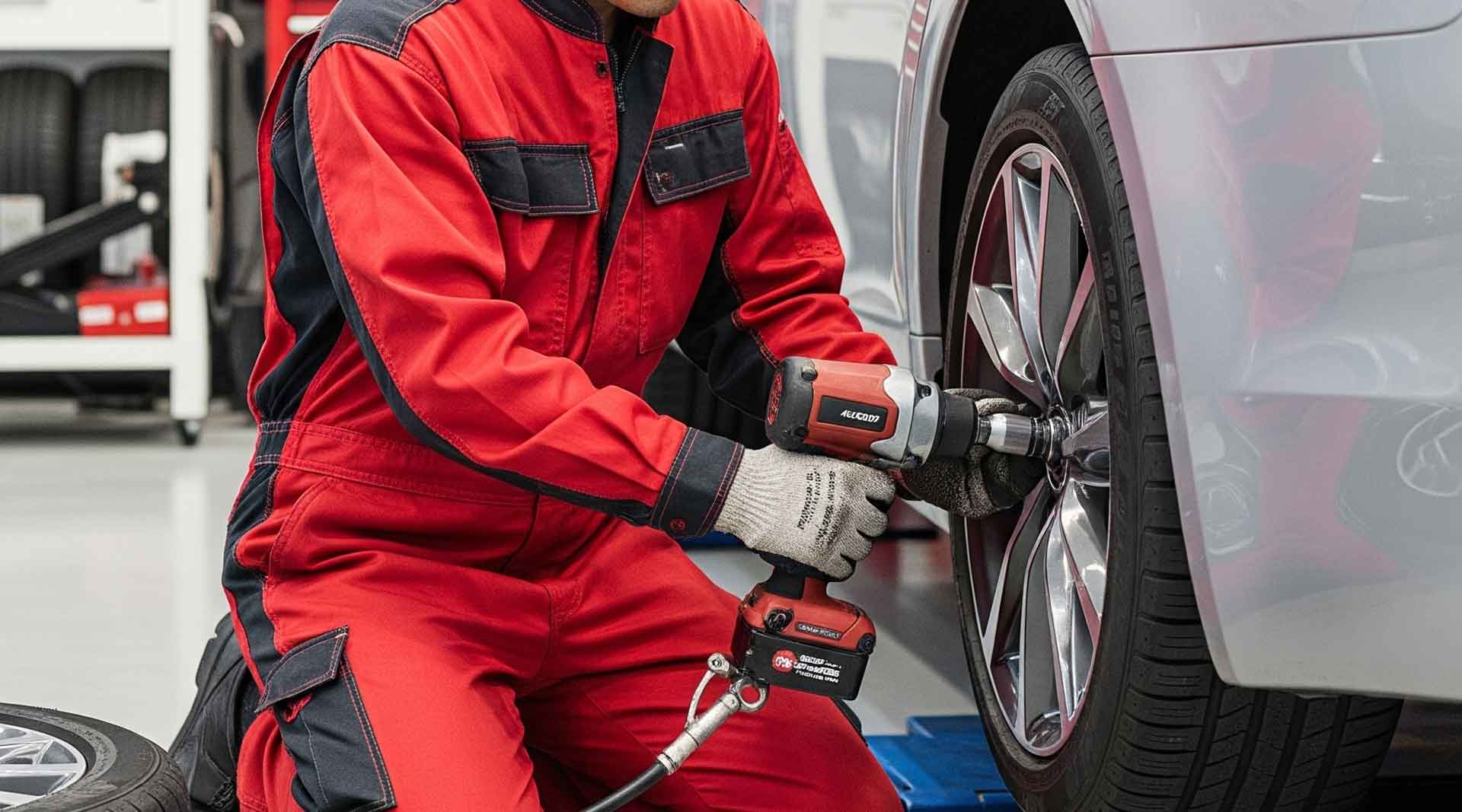 タイヤ交換作業